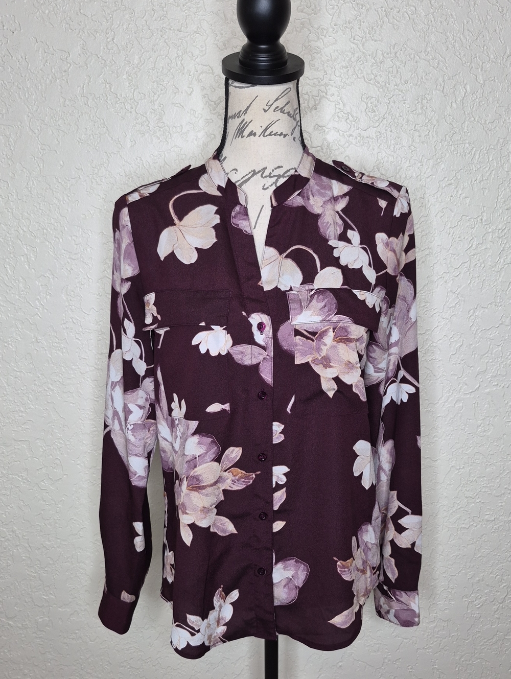 Calvin Klein Floral Button Front Shirt